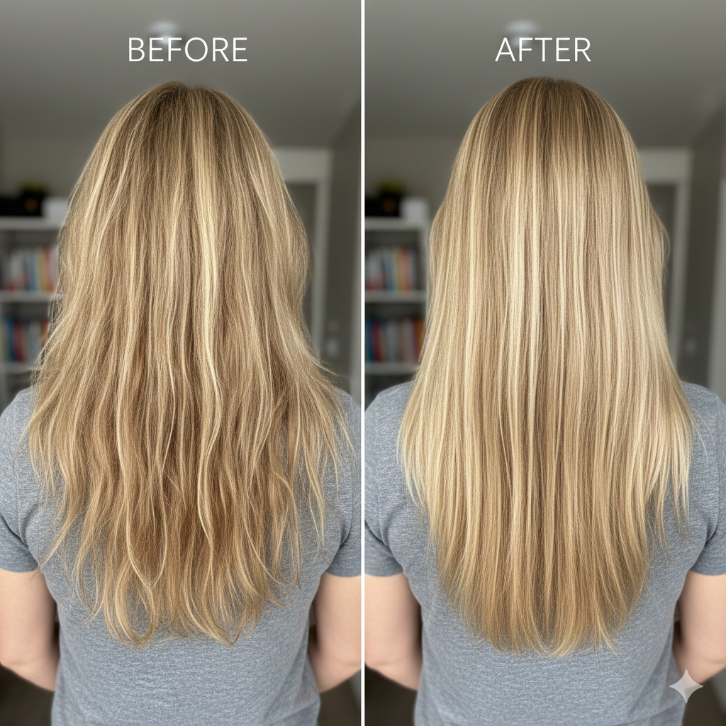 Blonde hair transformation